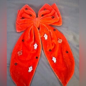 Orange Halloween Bow